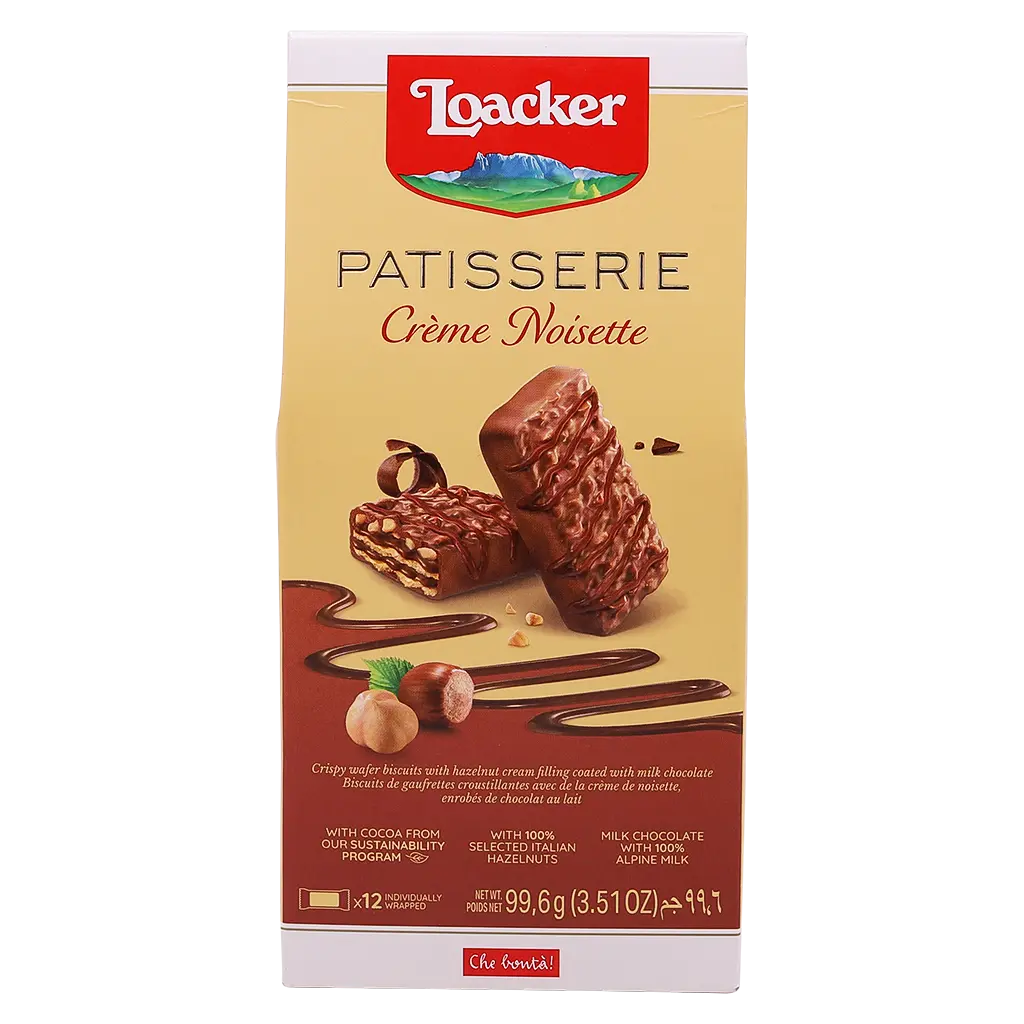 Loacker Pasticceria Wafer With Cream Hazelnut 99.6 gm - view 2