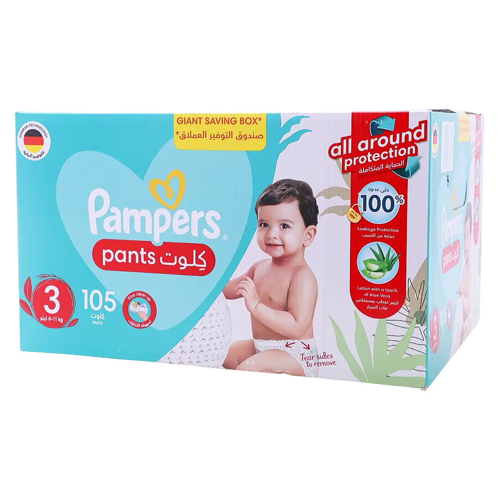 Pampers Aloe Vera Size 3 Midi 6-11 kg Giant Saving Box 105 Pants Diapers - view 1