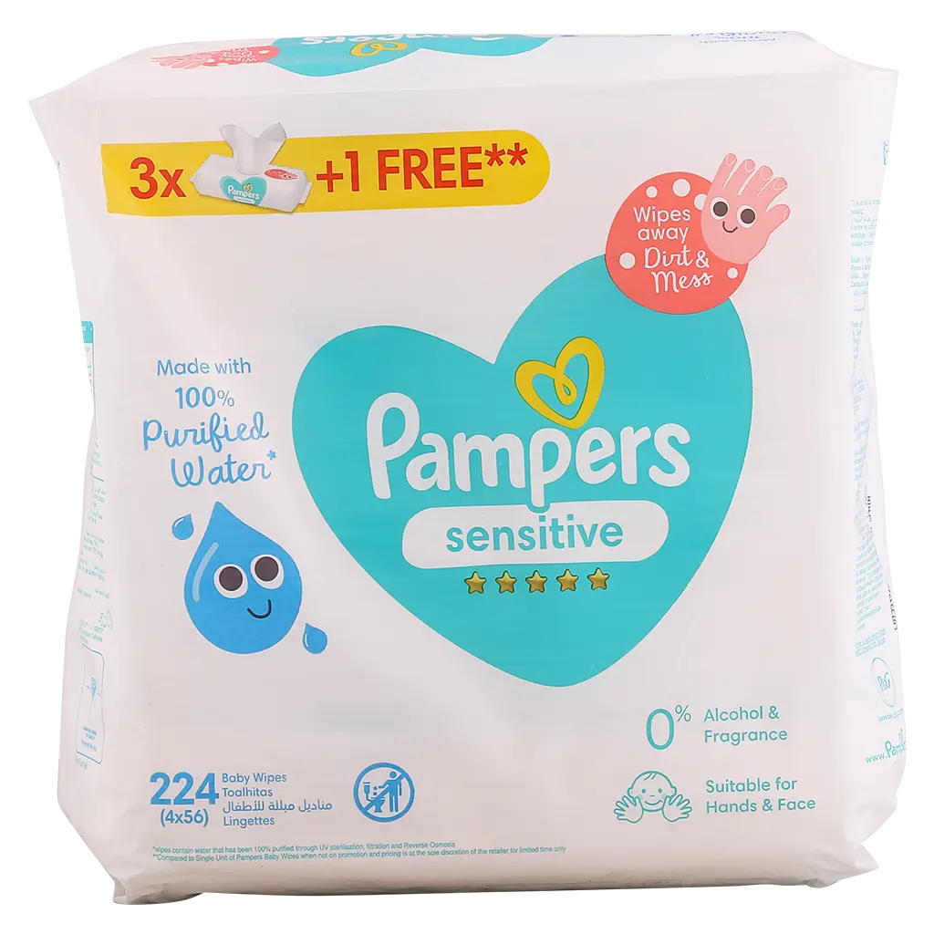 Pampers Baby Wipes for Hands and Face 224 Wipes   - view 2