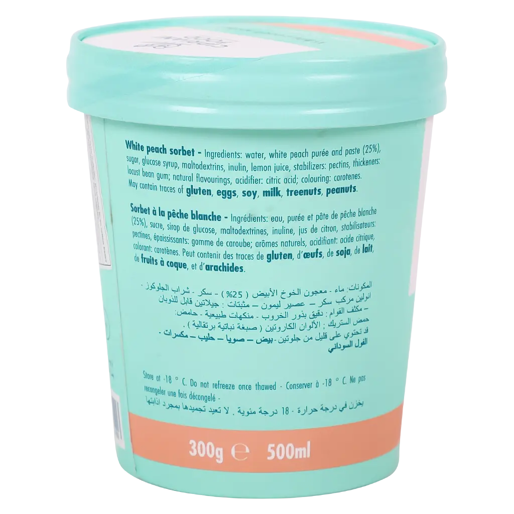 Cipriani White Peach Sorbet Ice Cream 500 ml - view 2