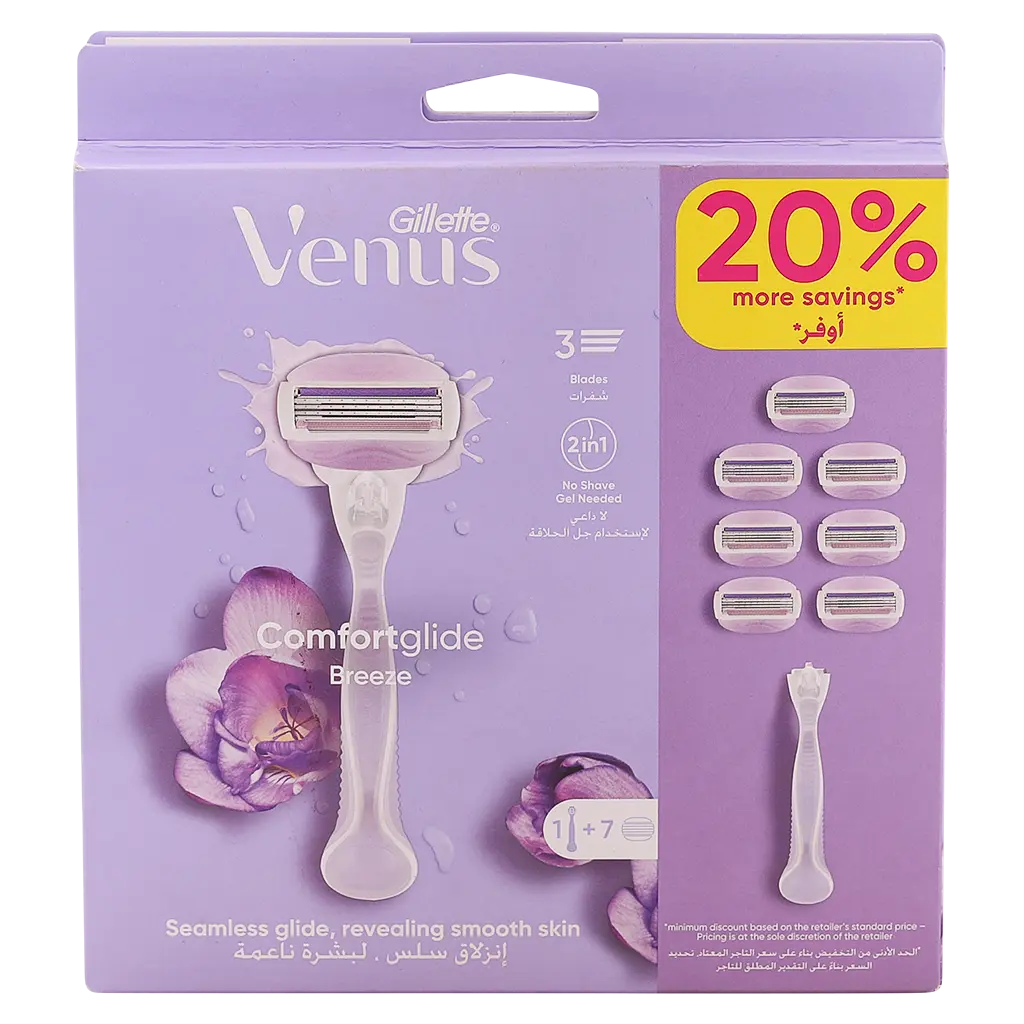 Gillette Venus Comfort Spa Breeze Shaver For Women With 7 Refillable Blades - view 2