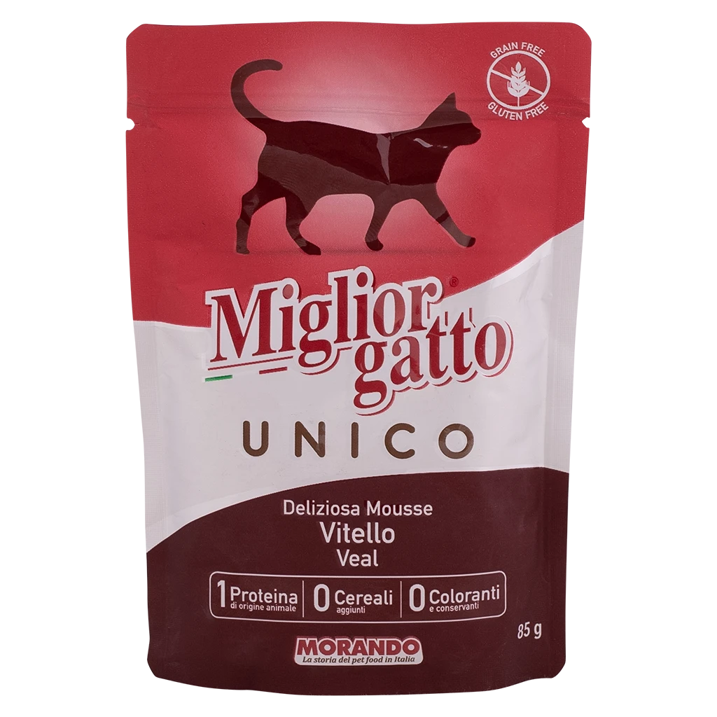 Miglior Gatto Unico Cats Wet Food Mousse Veal 85 gm