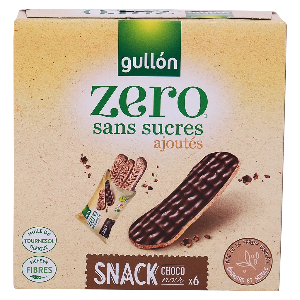 Gullon Zero No Added Sugar Snack Dark Chocolate 150 gm - view 2