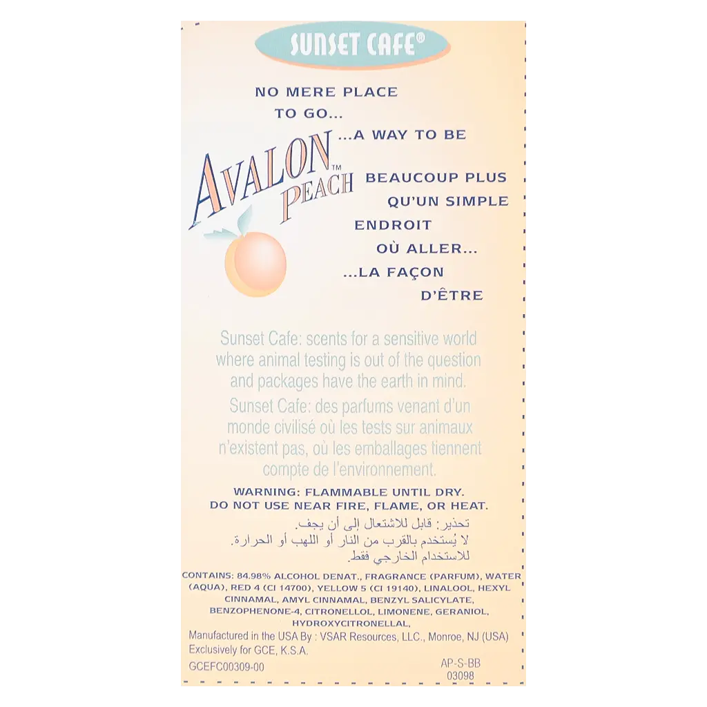 Sunset Cafe Eau De Perfume Avalon Peach 50 ml - view 5