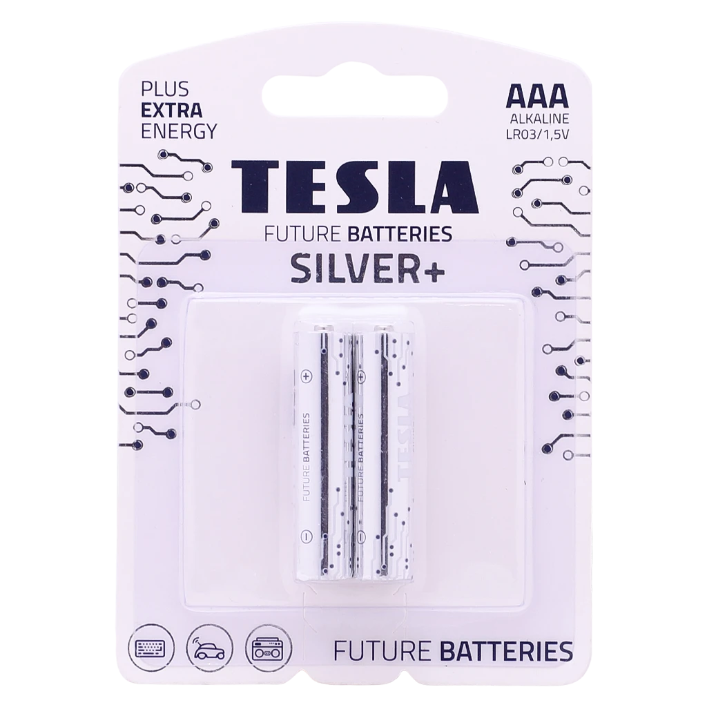 Tesla Batteries AAA Silver 2 Pcs