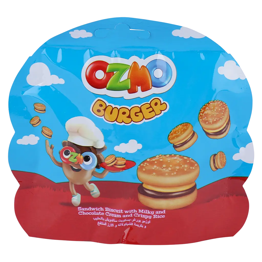 Ozmo Sandwich Biscuits with Milk Ice Cream And Puffed Rice 12 pcs 40 gm - view 1
