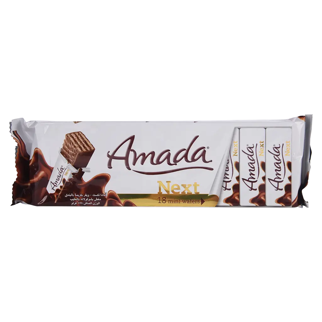 Amada Next Wafer with Hazelnut Cream and Milk Chocolate 117 gm - view 2