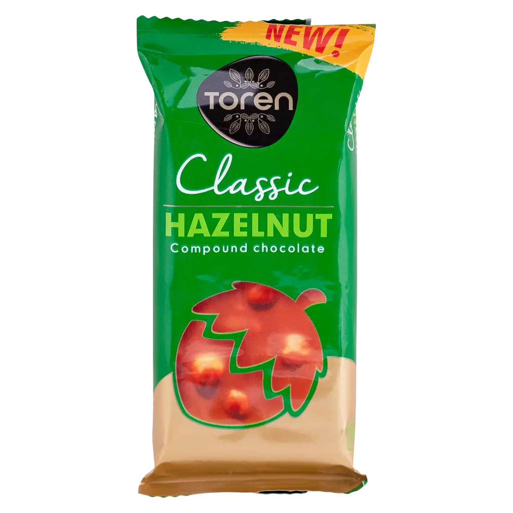 Toren Classic Tablet Compound chocolate with whole Hazelnuts 50gr - view 1