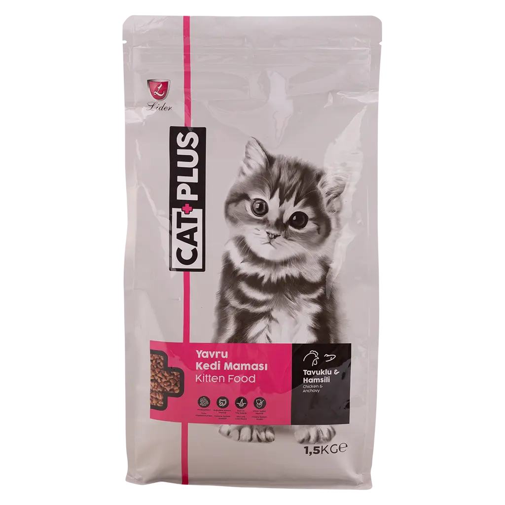 Cat Plus dry food for kittens with chicken and anchovies 1.5 kg - view 2