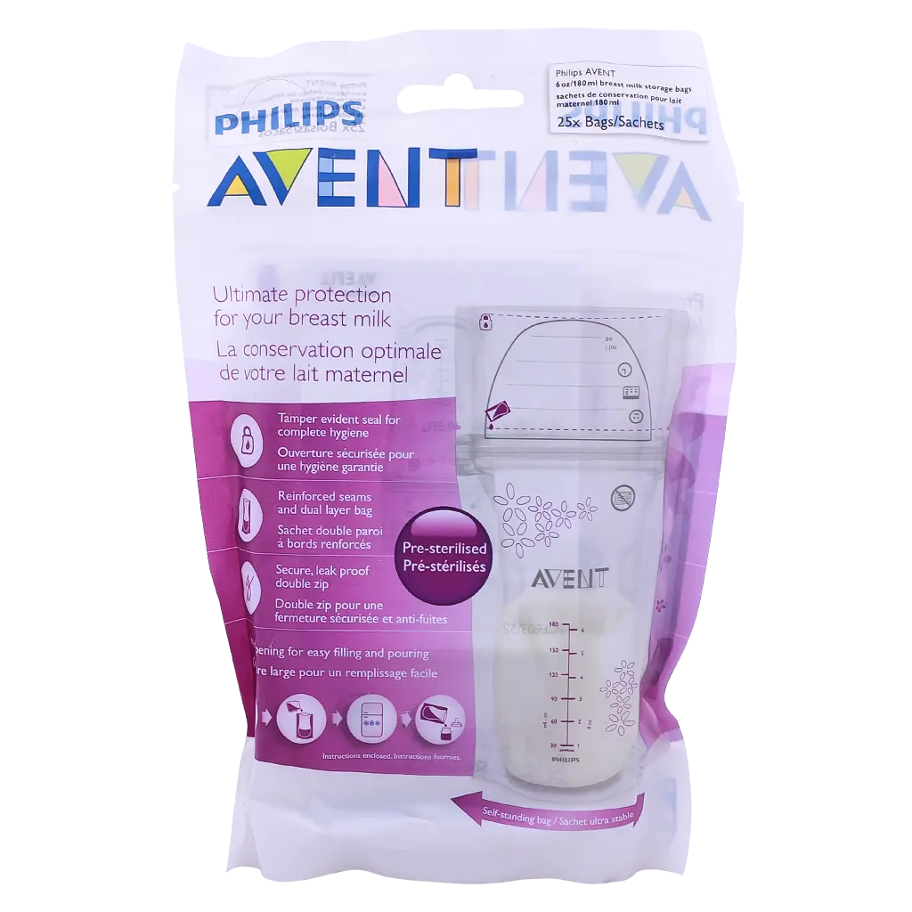 Avent Breast Milk Storage Bags 180 ml 25 Pcs - view 1