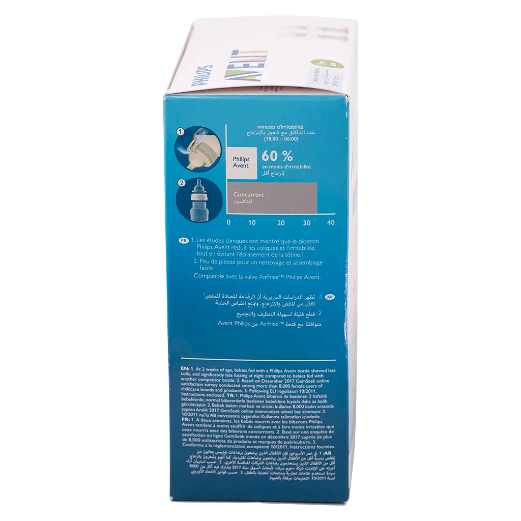 Philips Avent  Response Baby Bottle With AirFree Valve  2 pcs 260ml  - view 4