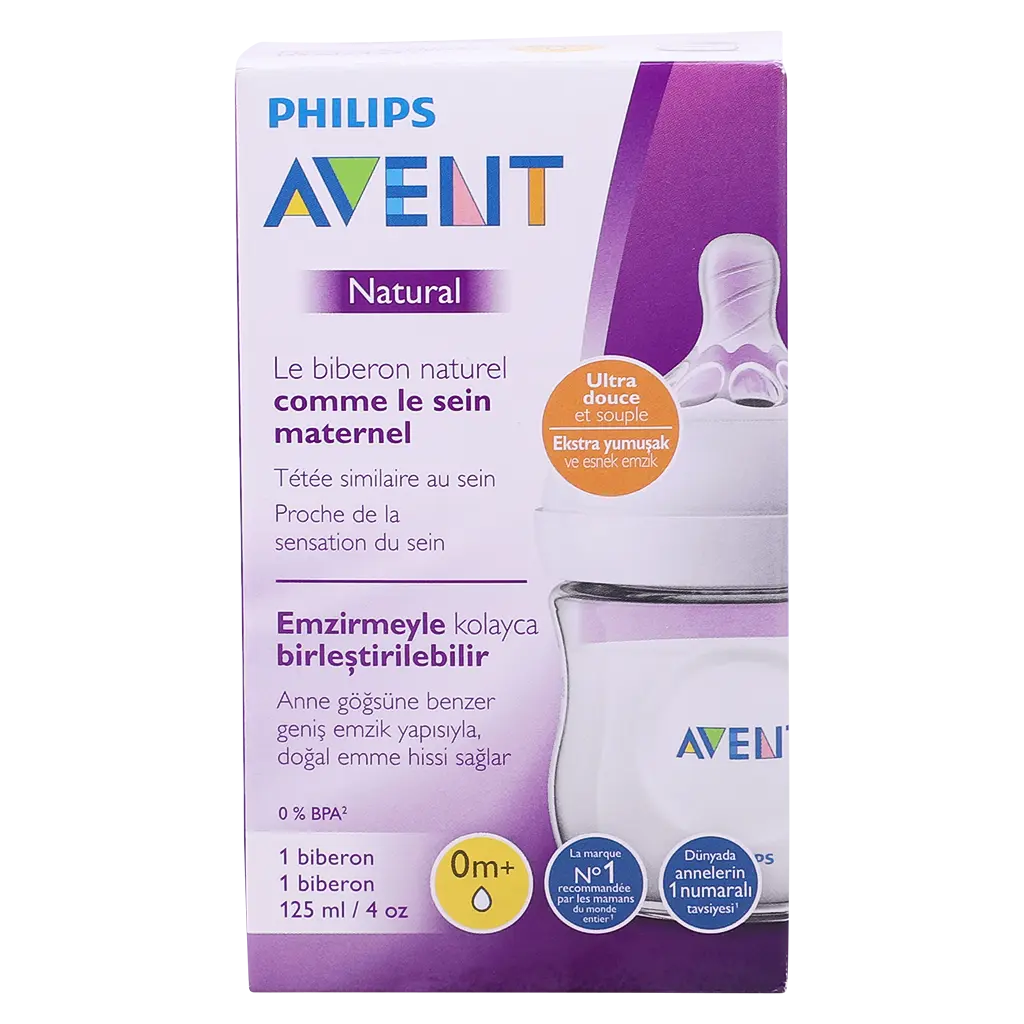Philips Avent Natural 2.0 Plastic Feeding Bottle 125 ml - view 3