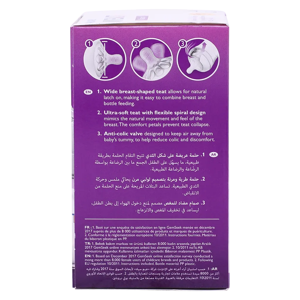 Philips Avent Natural 2.0 Plastic Feeding Bottle 125 ml - view 4