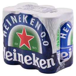 Heineken Non Alcohol Beer Cans 6 pcs 250 ml