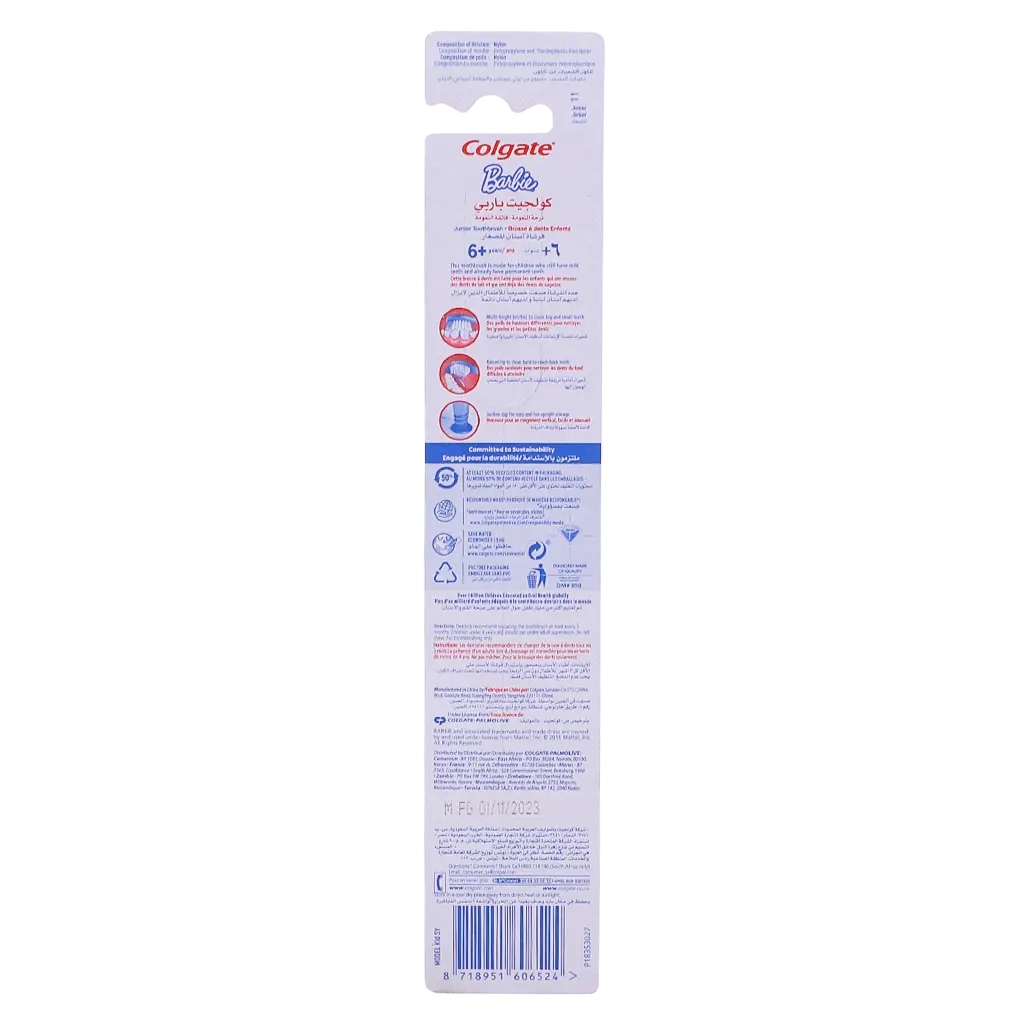 Colgate Kids 6+ Years Barbie Extra Soft Toothbrush - view 2