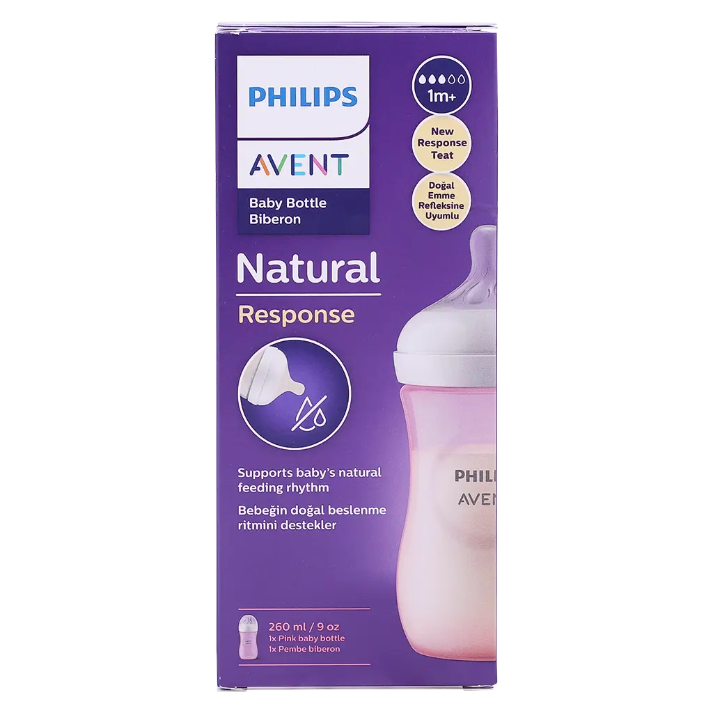 Philips Avent Natural 2.0 Feeding Bottle Pink 260 ml  - view 3