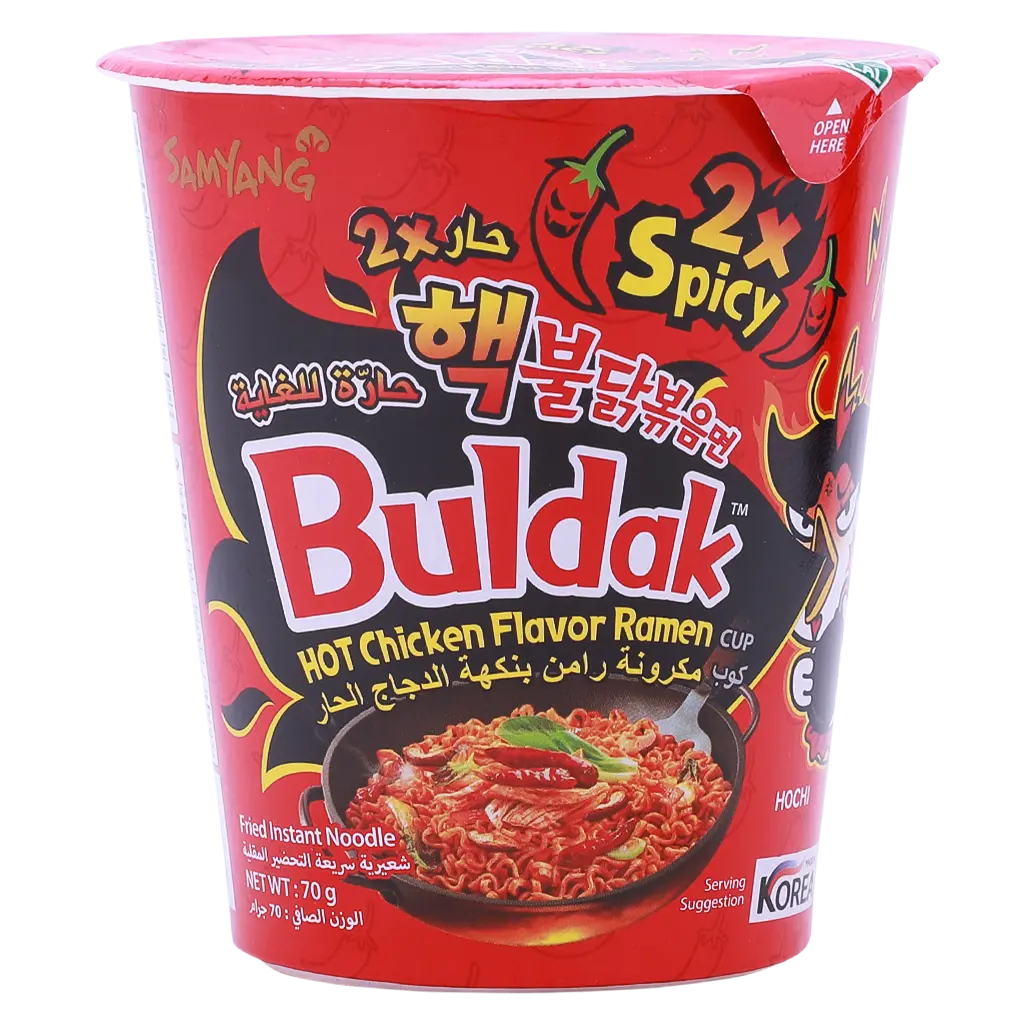 Samyang Noodles Buldak Ramen Spicy 2x Cup 70g - view 1