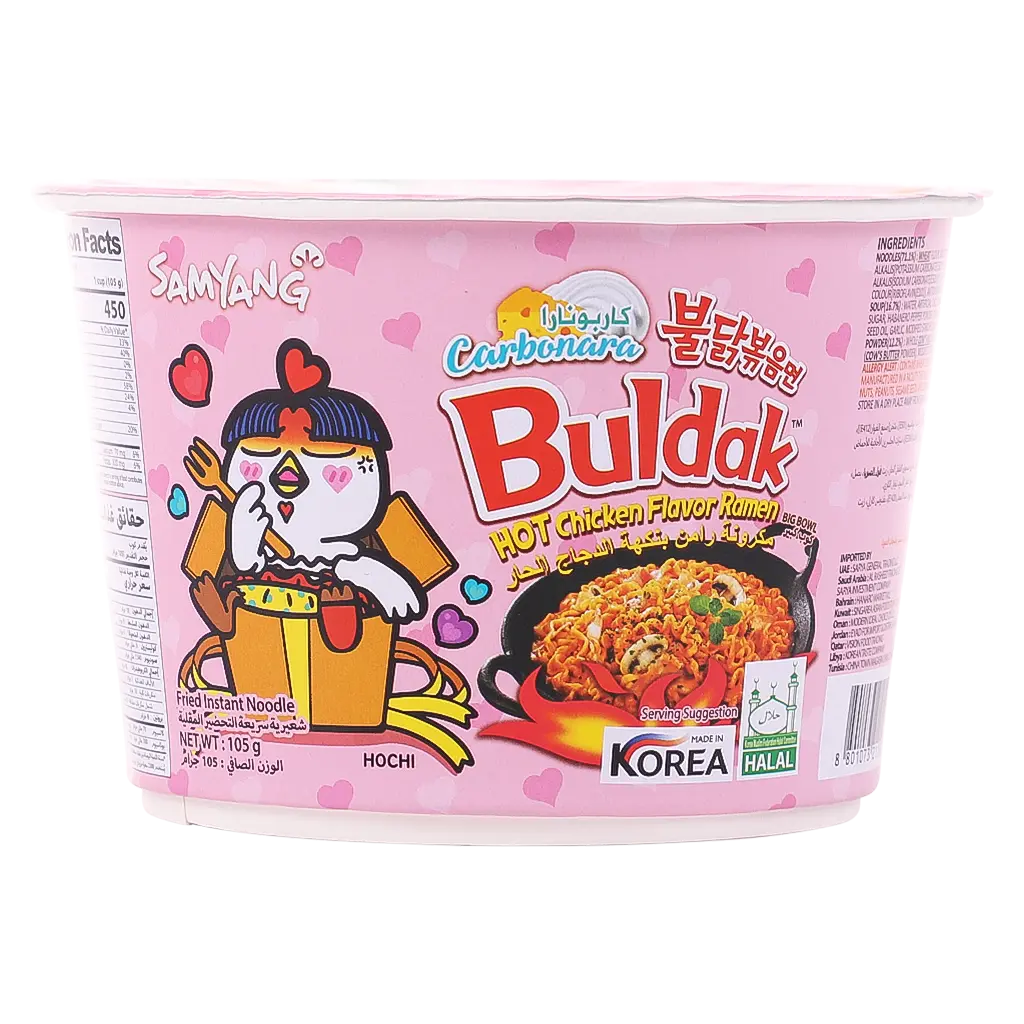 Samyang Noodles Buldak Ramen Carbonara Big Bowl 105g - view 2