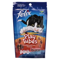 Purina Felix Treats Cat Food PlayTubes 50gm