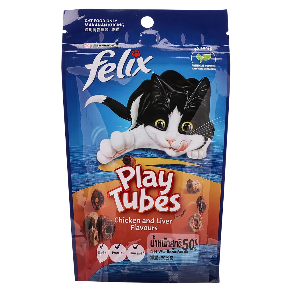 Purina Felix Treats Cat Food PlayTubes 50gm - view 1