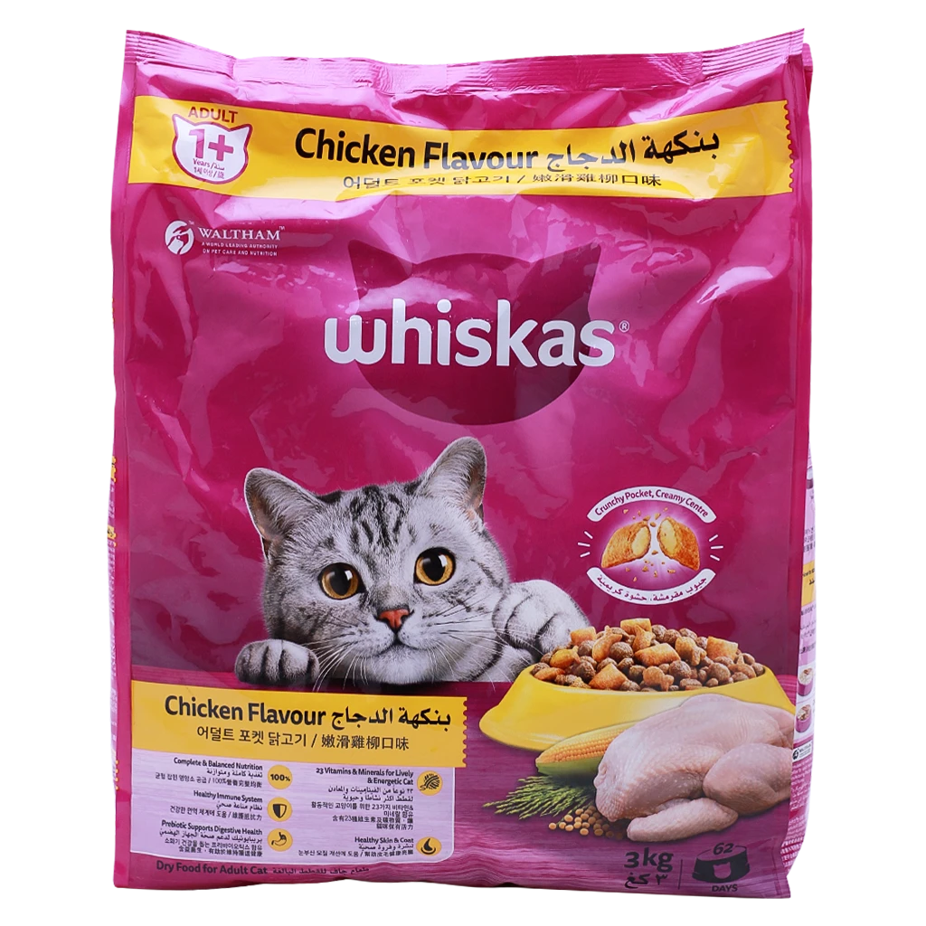 Whiskas Chicken Dry Food 3 kg Bag