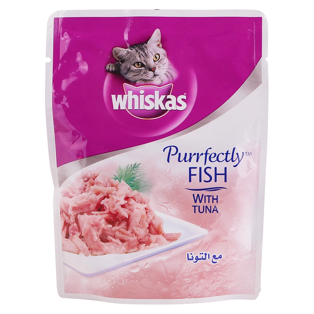 Whiskas Purrfectly Fish with Tuna Wet Cat Food 85 gm Pouch