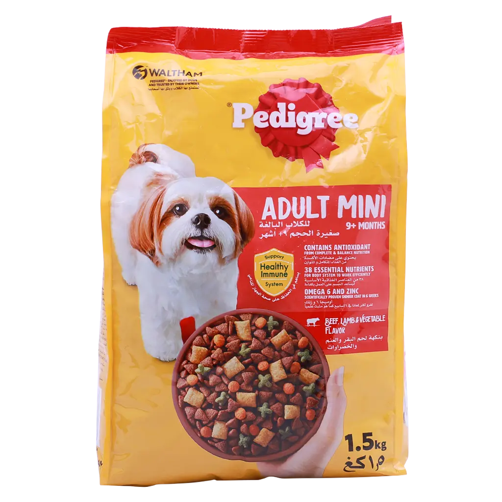 Pedigree Dry Food for Dogs Mini Beef Lamb Vegetables1.5 kg - view 3