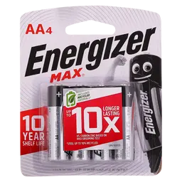 Energizer Max Batteries AA 4 pcs