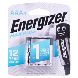 Energizer Max Plus Batteries AAA 4 pcs