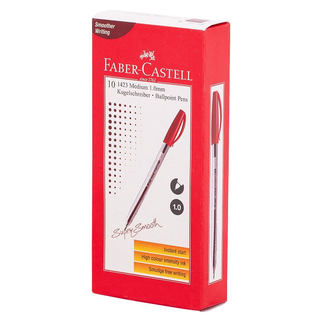 Faber Castell Ballpen1.0 mm Red set of 10