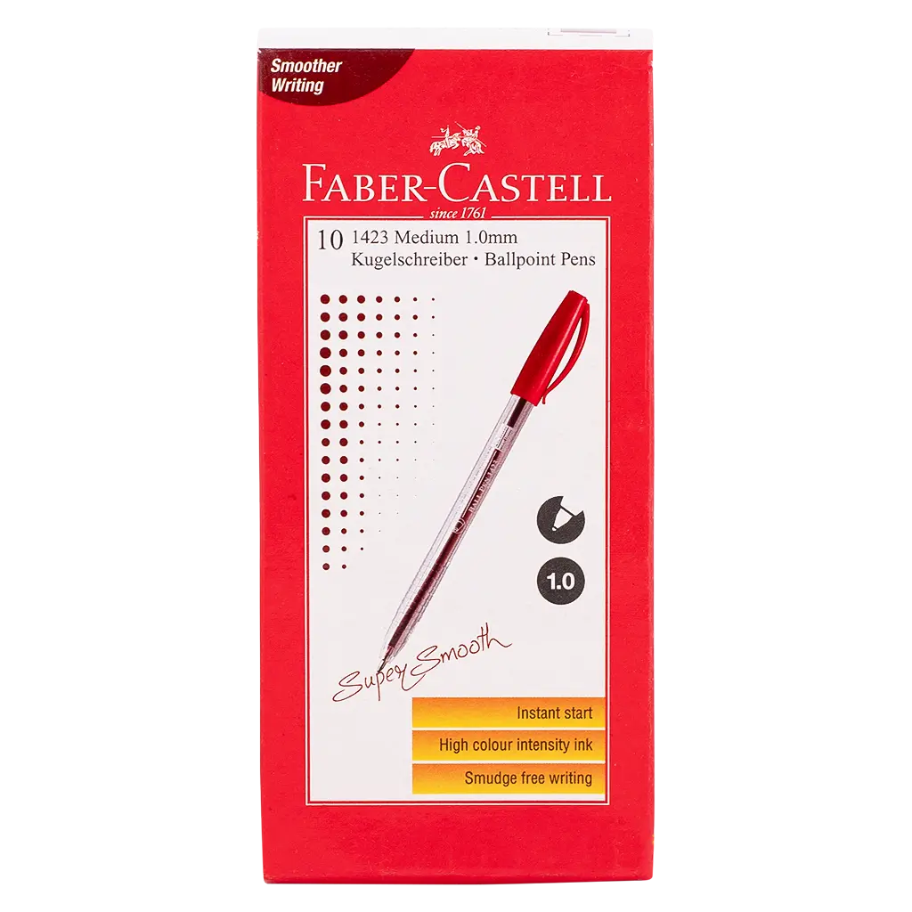 Faber Castell Ballpen1.0 mm Red set of 10 - view 2
