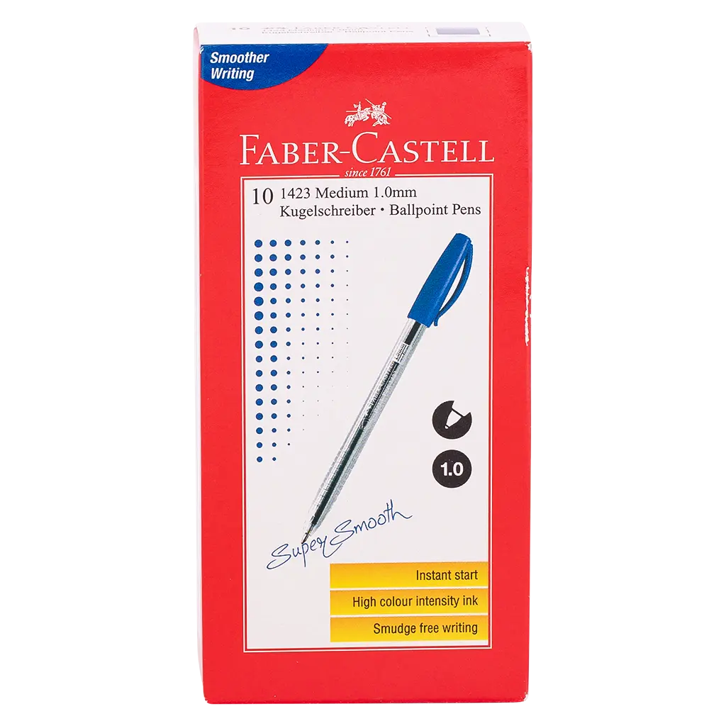 Faber Castell Ballpen 1.0 mm Blue  set of 10 - view 2