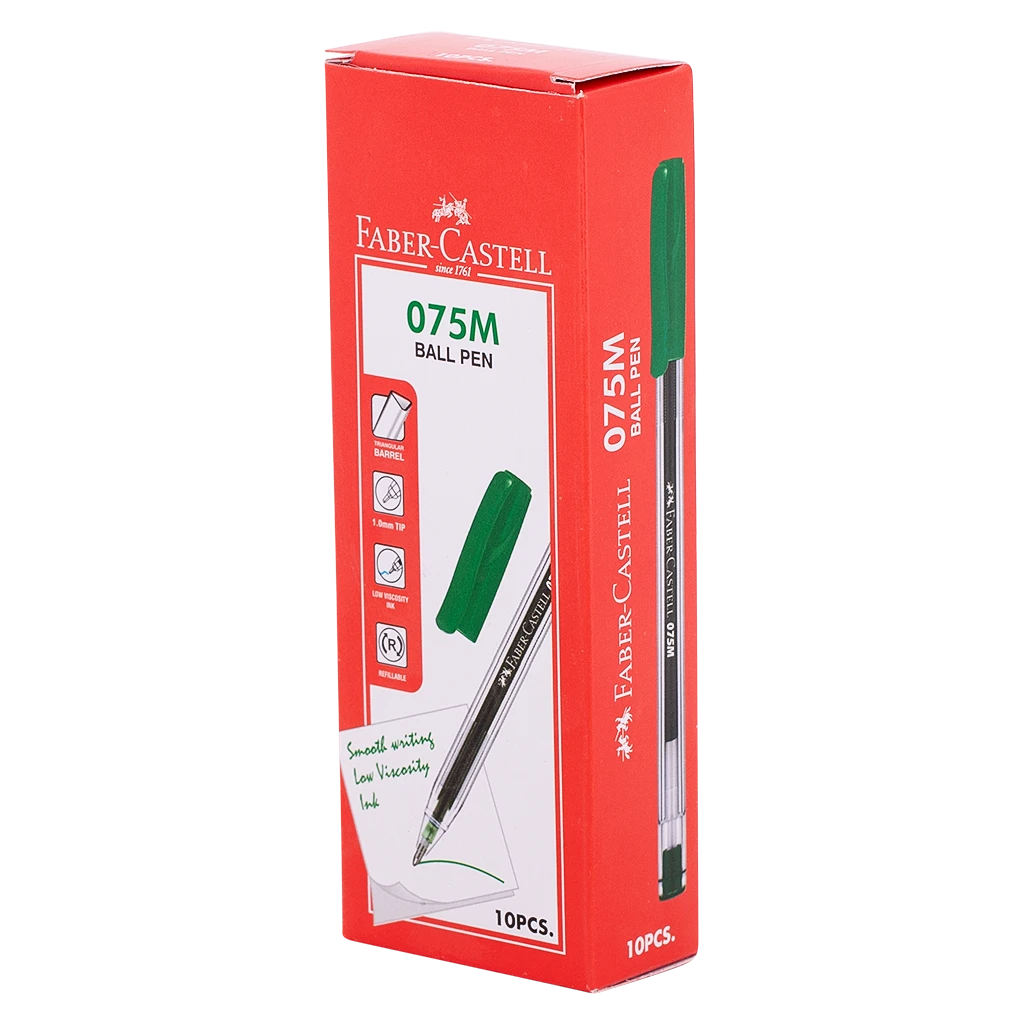 Faber Castell Ballpoint 1.0 mm Green set of 10