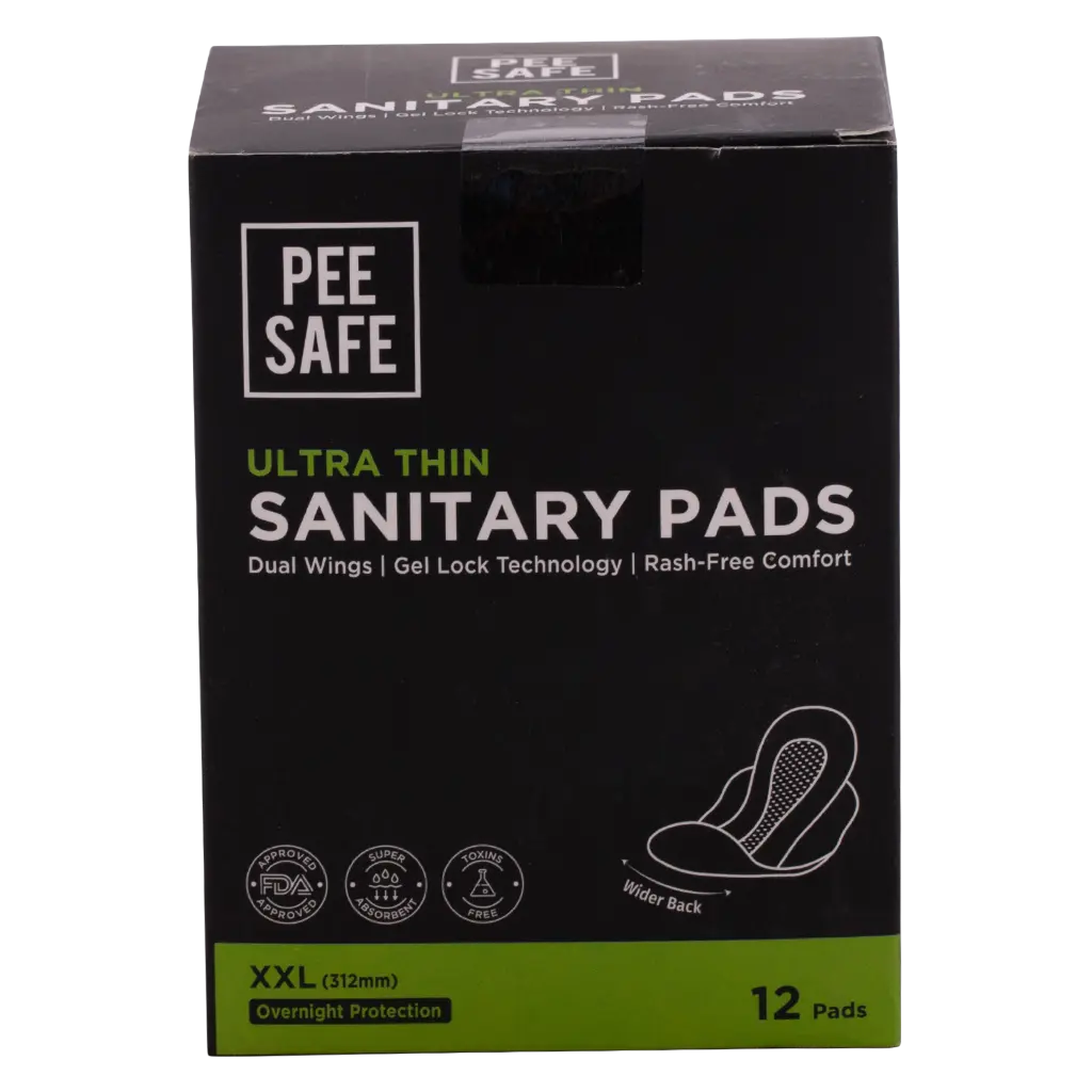 PeeSafe Ultra Thin Sanitary Pads with Wings Overnight Protection Extra Long Size XXL 12 Pads - view 2