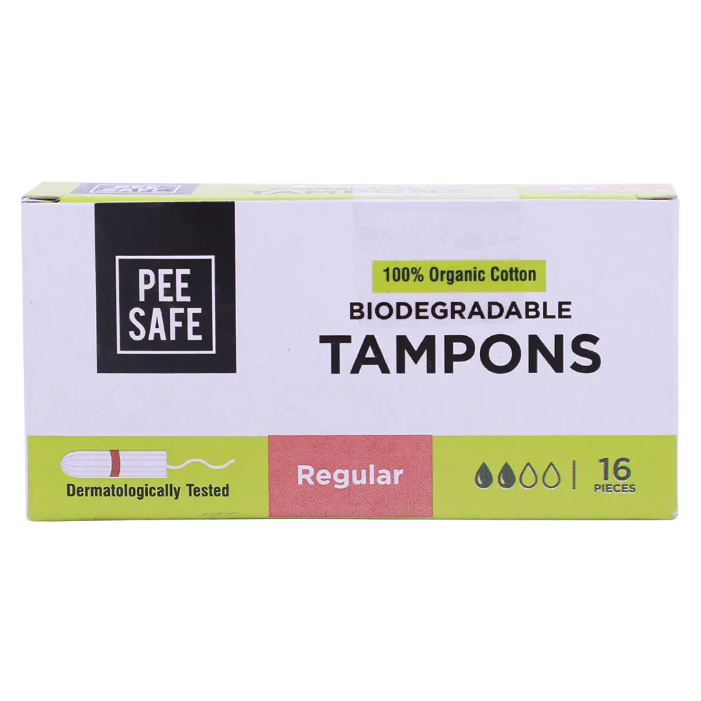 PeeSafe 100% Organic Cotton Tampons Regular Size 16 Tampons - view 2
