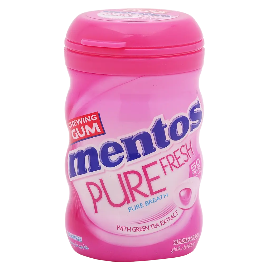 Mentos Pure Fresh Sugar Free Chewing Gum Bubblefresh Flavour 50 pcs - view 2