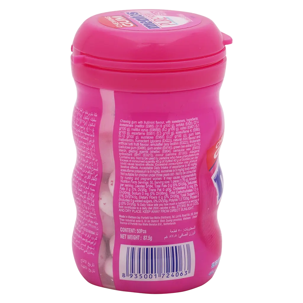 Mentos Pure Fresh Sugar Free Chewing Gum Bubblefresh Flavour 50 pcs - view 5
