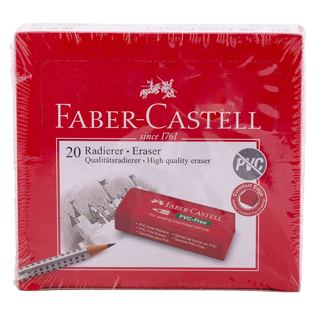Faber Castell Erasers PVC Free Paper Red set of 20 - view 2