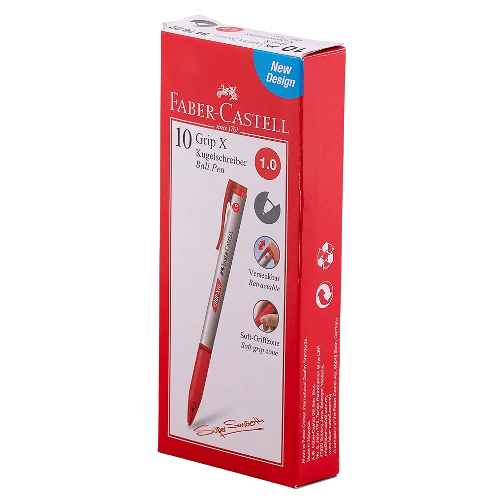 Faber Castell Ball Pen 1.0 mm Red set of 10 - view 2