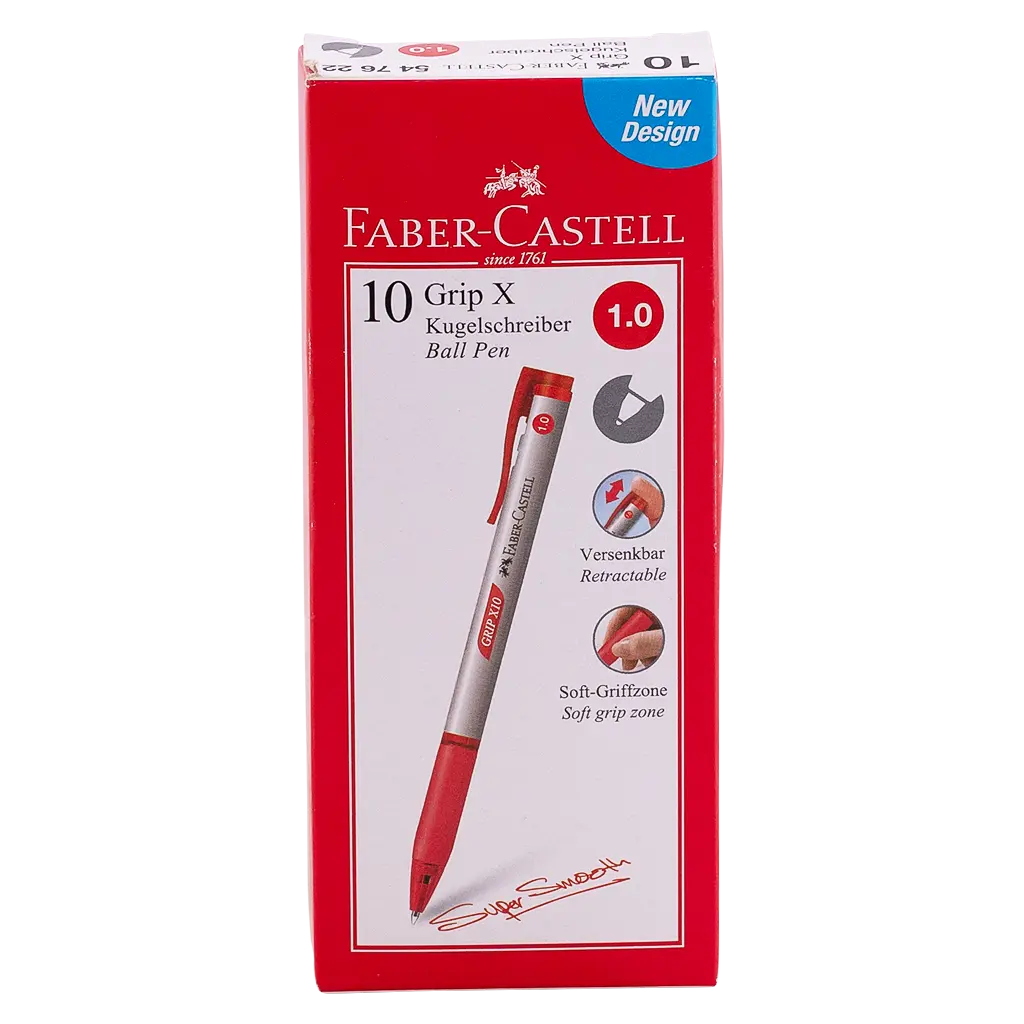 Faber Castell Ball Pen 1.0 mm Red set of 10 - view 3
