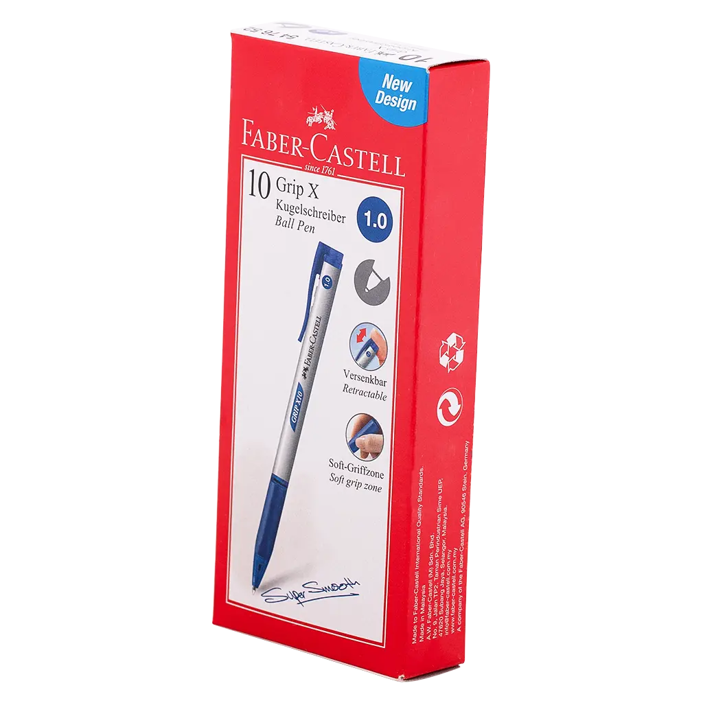 Faber Castell Ball Pen 1.0 mm  Blue set of 10 - view 1
