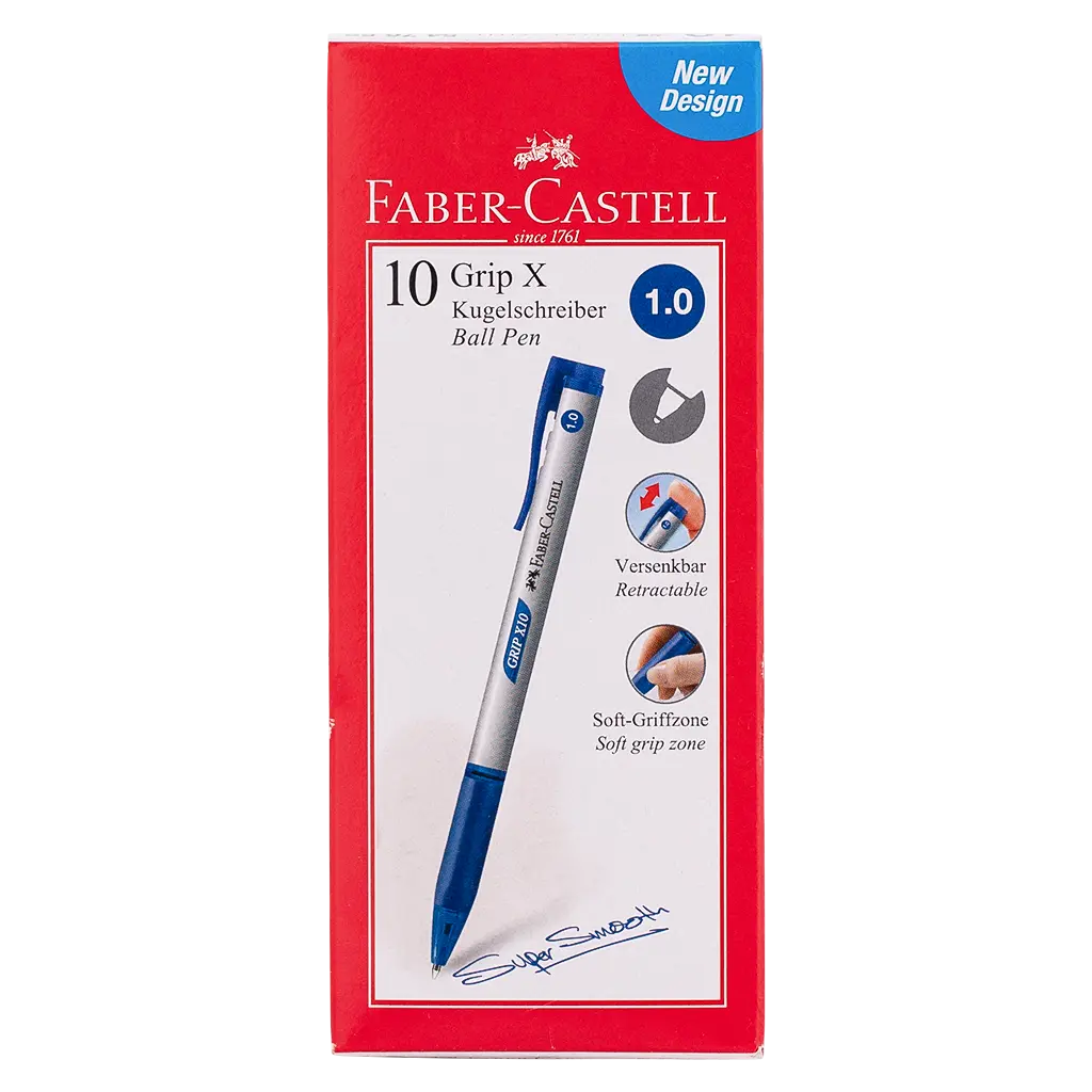Faber Castell Ball Pen 1.0 mm  Blue set of 10 - view 2