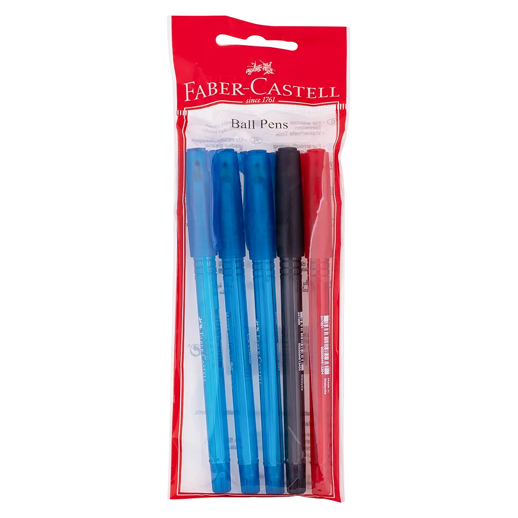 Faber Castell Ball Pen CX 0.7 Silk  set of 5 - view 1