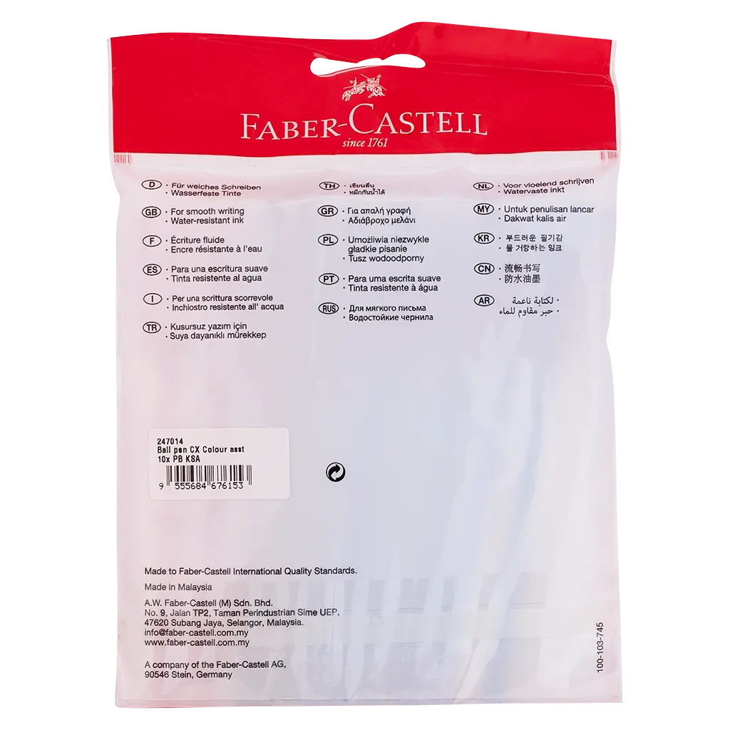 Faber Castell Ball Pen CX 0.7 Silk set of 10 - view 2