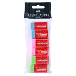 Faber Castell Eraser  Assorted  6 pcs