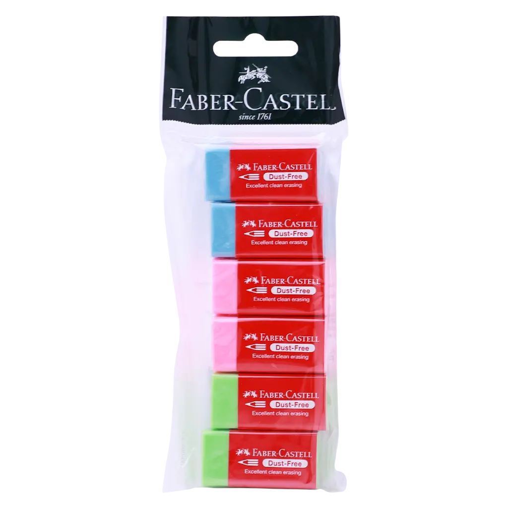Faber Castell Eraser  Assorted  6 pcs - view 1