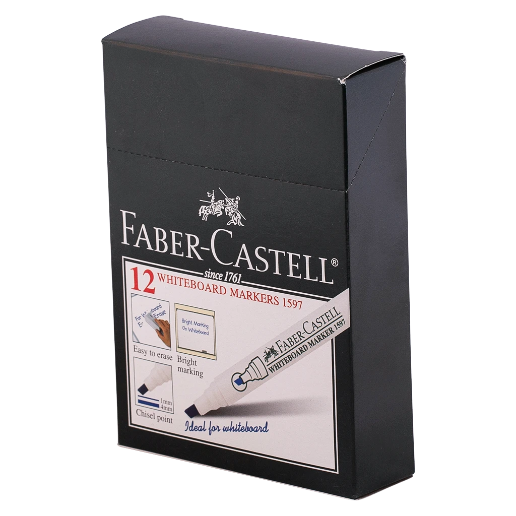 Faber Castell Whiteboard Markers Chisel Tip Blue set of 12