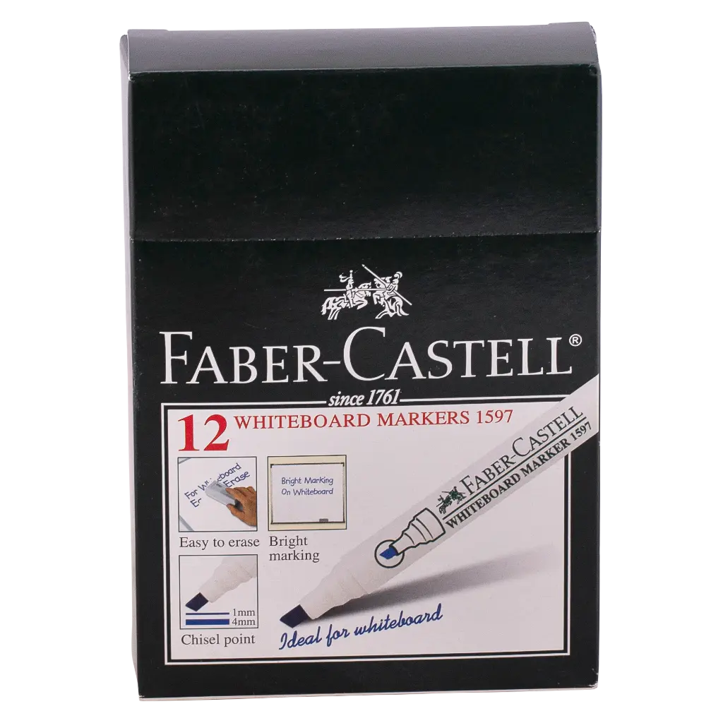 Faber Castell Whiteboard Markers Chisel Tip Blue set of 12 - view 2