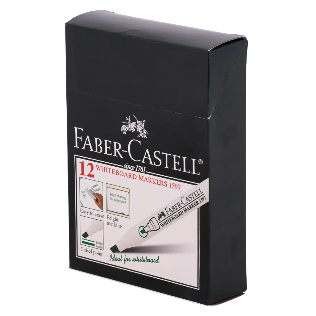 Faber Castell  Whiteboard Markers Chisel Tip Green set of 12 - view 1