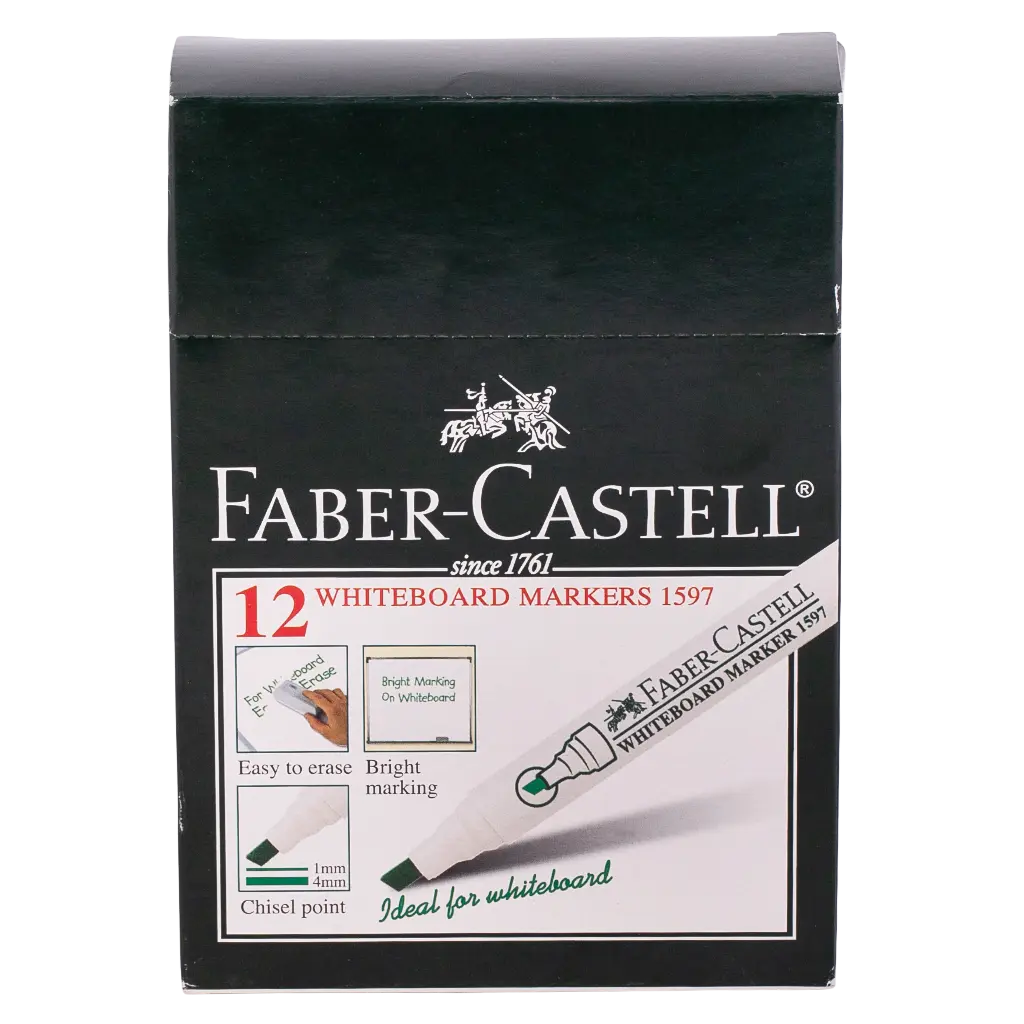 Faber Castell  Whiteboard Markers Chisel Tip Green set of 12 - view 2